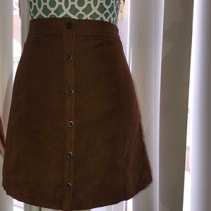 Brown Button Up Hollister Skirt